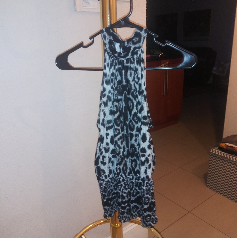 Snow Leopard Print Halter Top